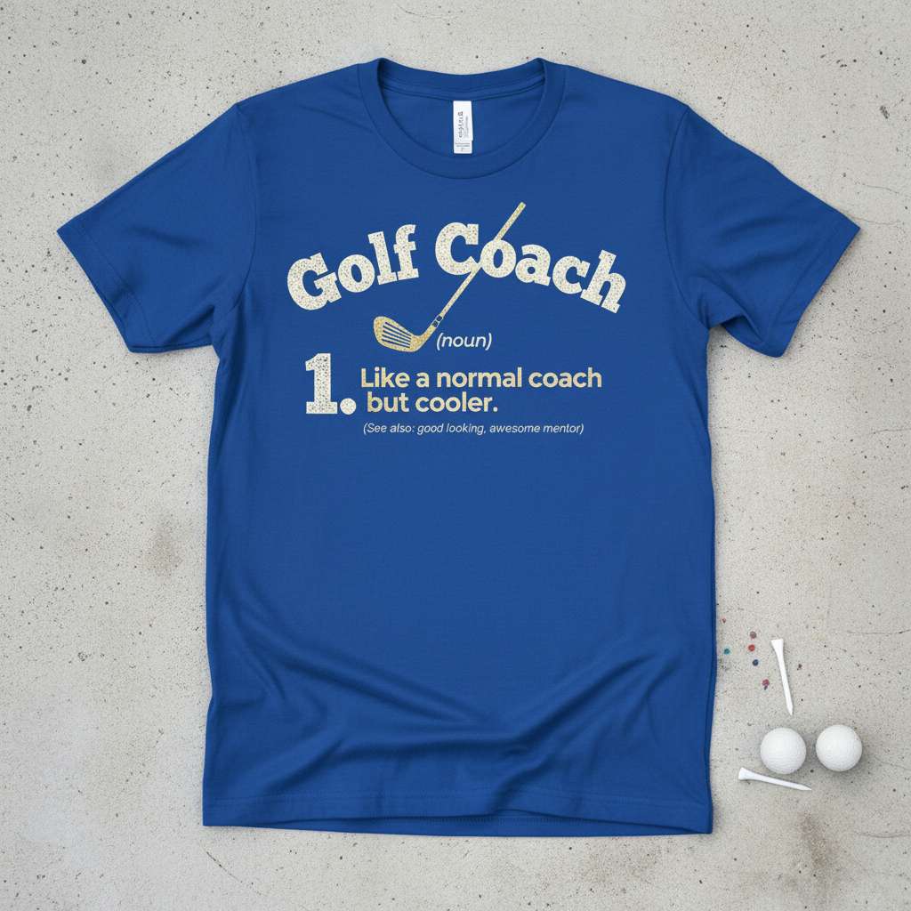1. Like a Normal Coach But Cooler Golf T-Shirt, Funny Golfing Tee Gift Idea