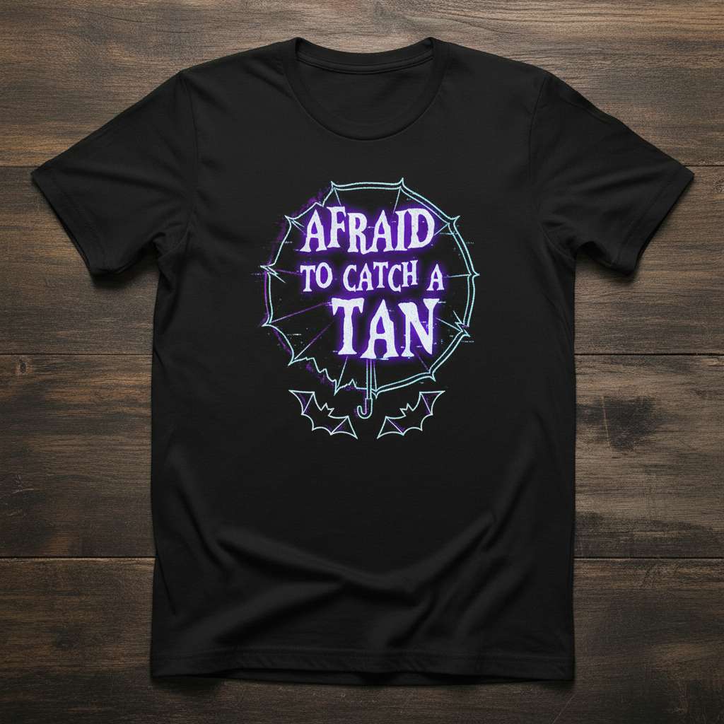 Afraid to Catch a Tan Graphic T-Shirt, Funny Tee Gift Idea