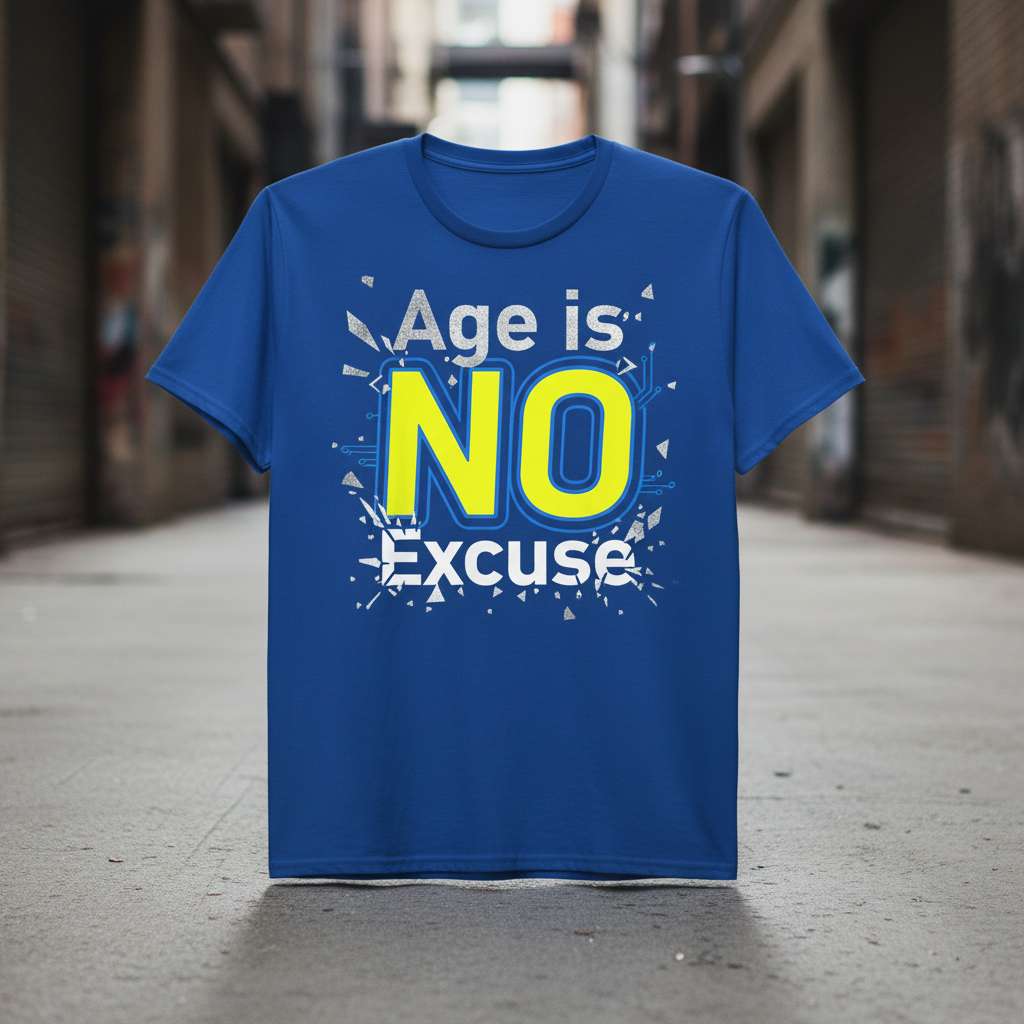 Age Is No Excuse T-Shirt, Funny Gym Tee Idea