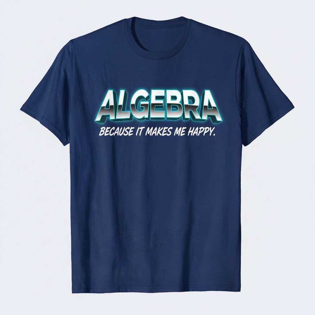 Algebra Because It Makes Me Happy T-Shirt, Math Lover Tee Gift Idea