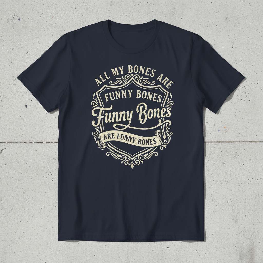 All My Bones Are Funny Bones Funny Bones Are Funny Bones T-Shirt, Graphic Tee Gift Idea