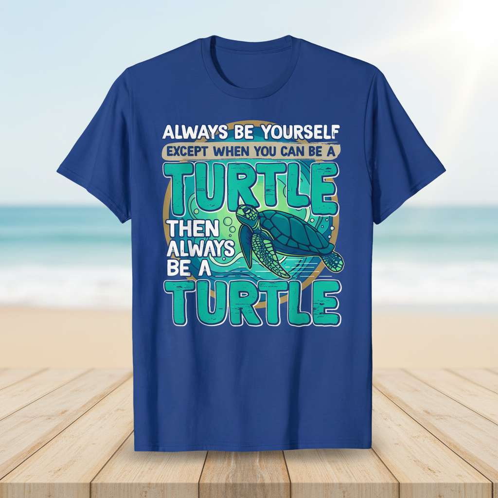 Always Be Yourself Except When You Can Be A Turtle Then Always Be A Turtle T-Shirt, Funny Turtle Lover Graphic Tee