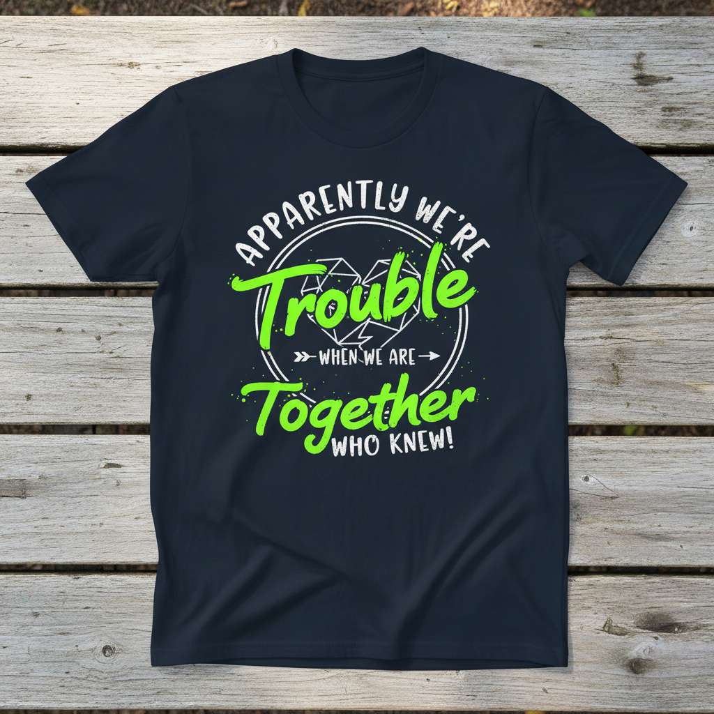 Apparently Were Trouble When We Are Together Who Knew T-Shirt, Funny Best Friend Tee Gift Idea