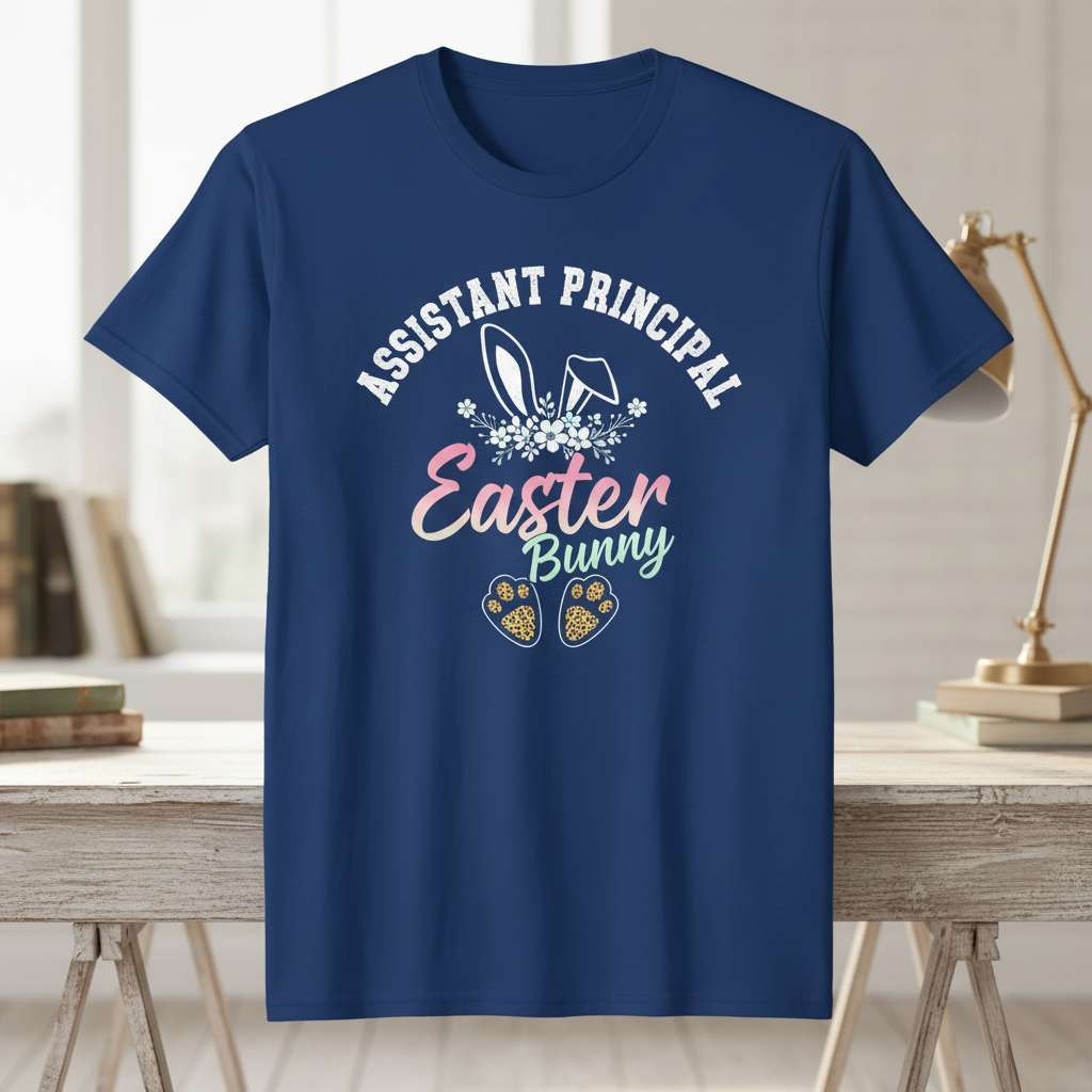 Assistant Principal Easter Bunny T-Shirt, Cute Graphic Tee Gift Idea