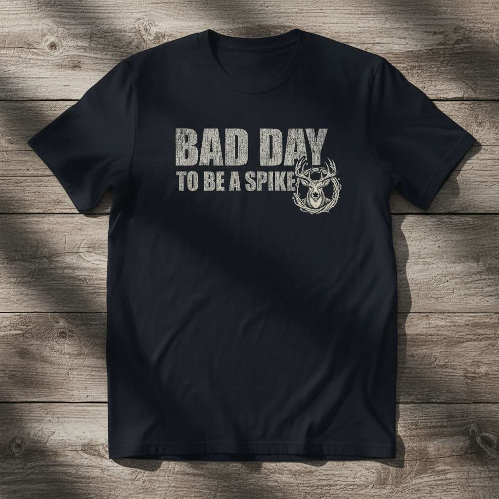 Bad Day To Be A Spike Hunting T-Shirt, Funny Deer Hunter Tee