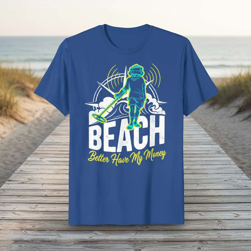Beach Better Have My Money Graphic T-Shirt, Treasure Hunter Tee Gift Idea