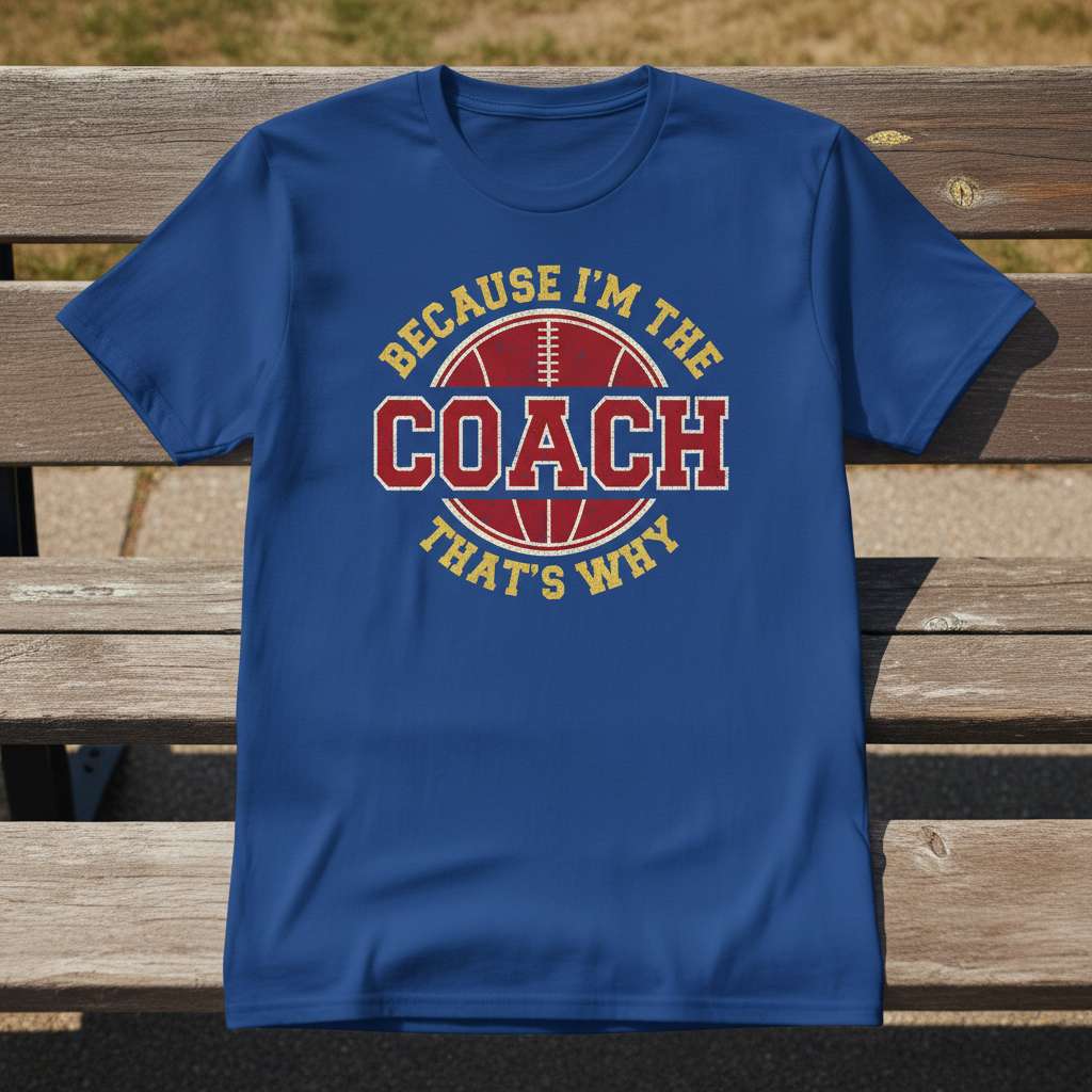 Because Im The Coach Thats Why T-Shirt, Funny Coach Tee Gift
