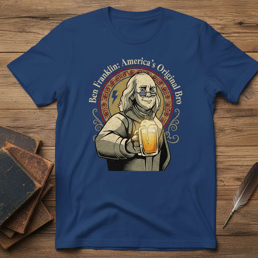 Ben Franklin Americas Original Bro Vintage T-Shirt Funny 4th Of July Tee Idea