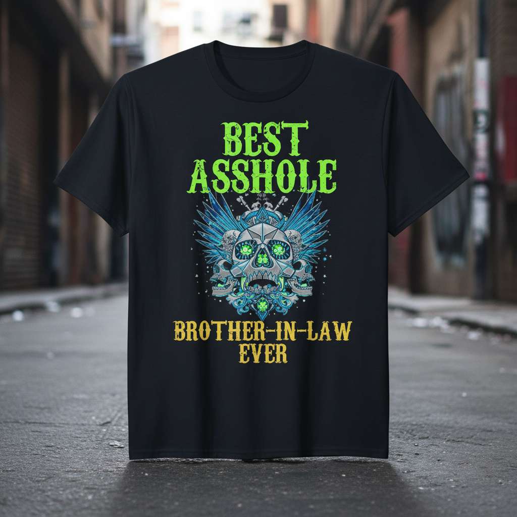 Best Asshole Brother-in-Law Ever Graphic T-Shirt, Funny Birthday Tee Gift Idea