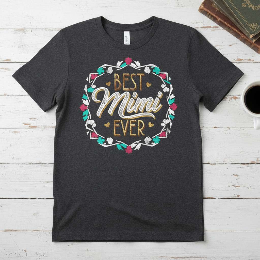 Best Mimi Ever Graphic T-Shirt, Cute Gift Tee