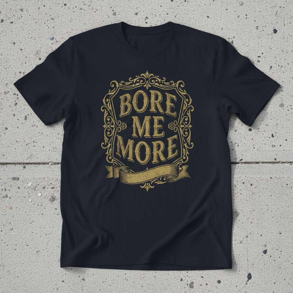 Bore Me More Vintage Graphic T-Shirt, Funny Novelty Tee