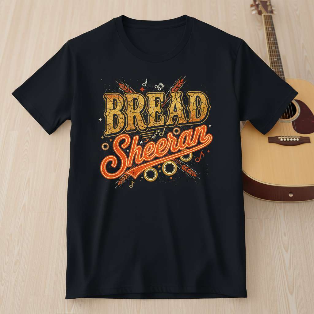 Bread Sheeran Graphic T-Shirt, Funny Music Lover Tee