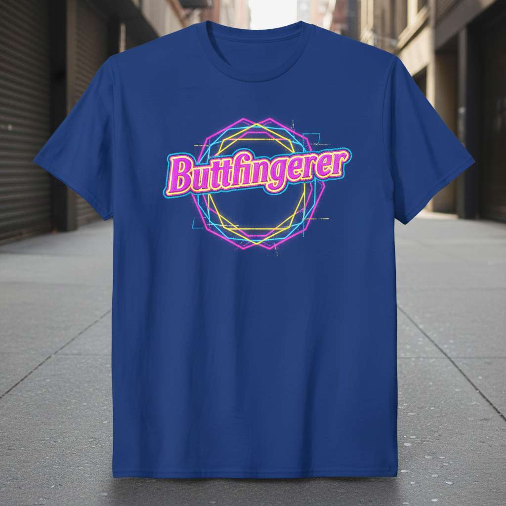 Buttfingerer Retro 90s Graphic T-Shirt, Funny Novelty Unisex Tee Merch Idea