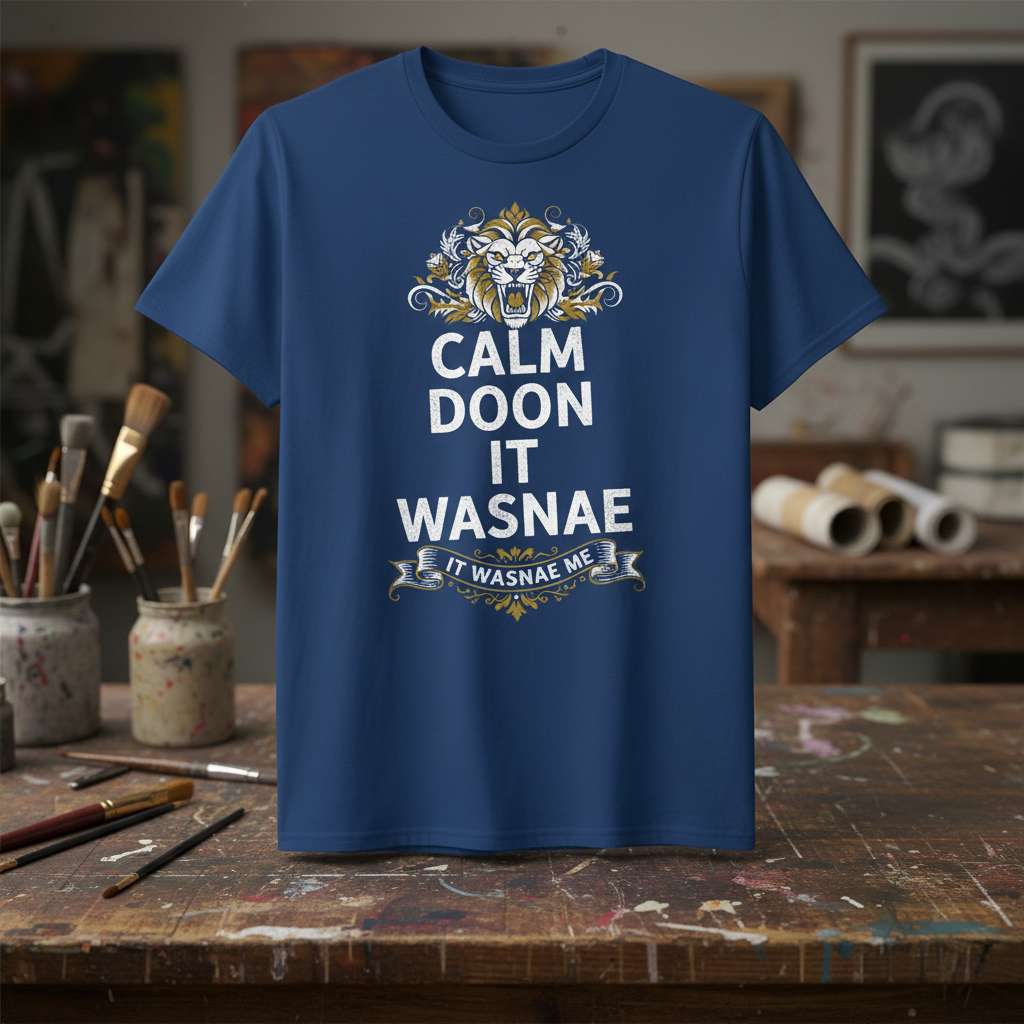 Calm Doon It Wasnae It Wasnae Me Graphic T-Shirt Funny Gift Tee