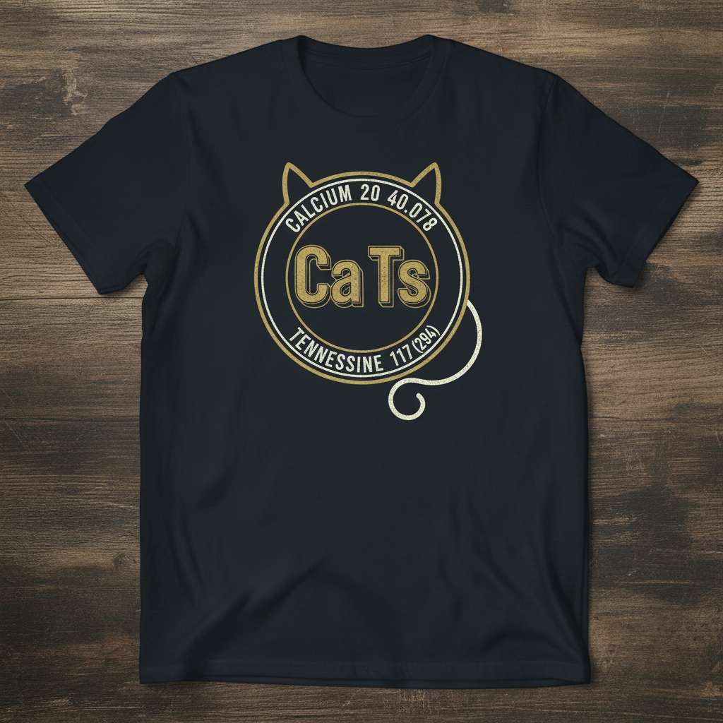CaTs Periodic Table Funny T-Shirt, Unique Cat Tee Gift Idea