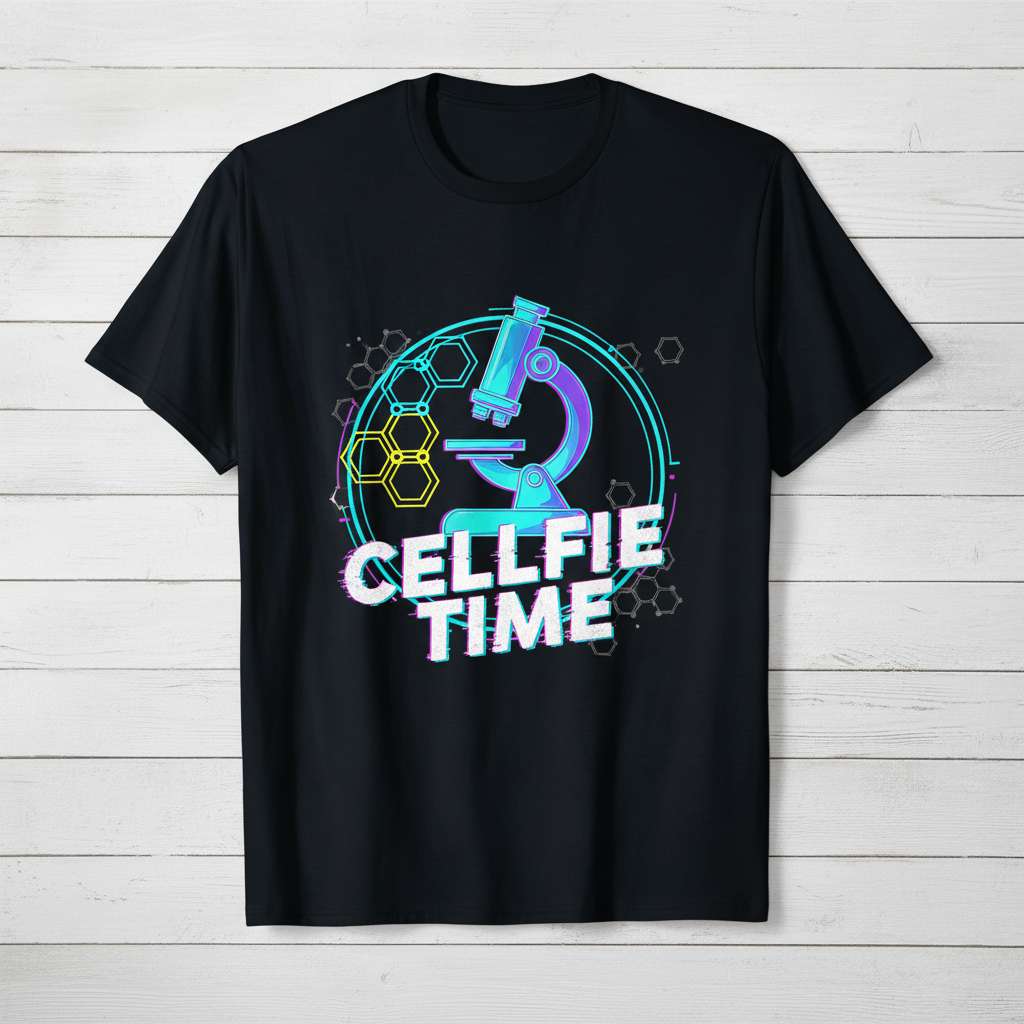 Cellfie Time Graphic T-Shirt, Funny Science Tee