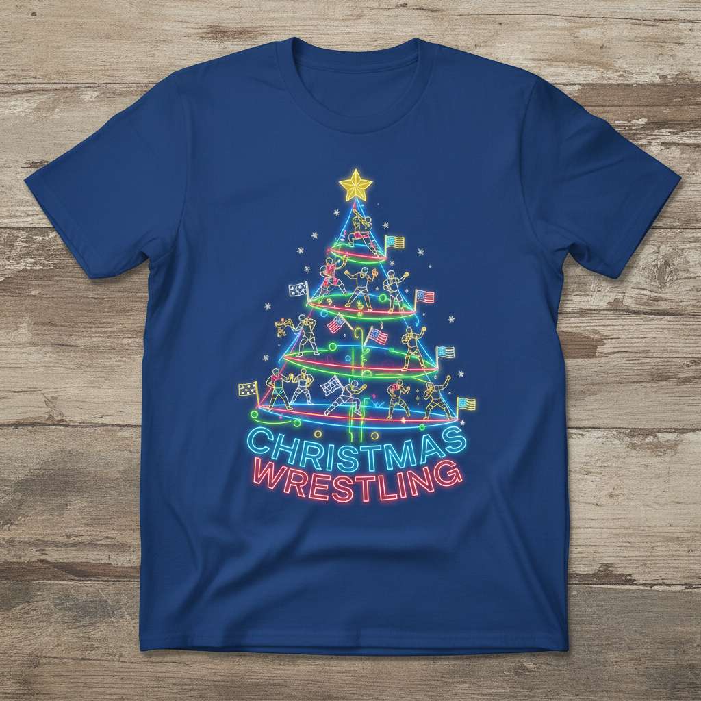 Christmas Wrestling T-Shirt, Funny Holiday Tee Gift Idea
