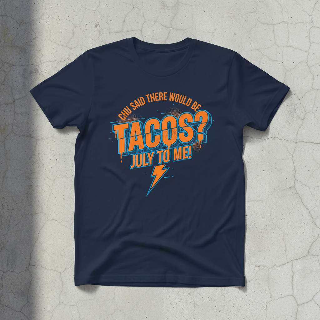 Chu Said There Would Be Tacos- July To Me! Graphic T-Shirt, Funny Tee
