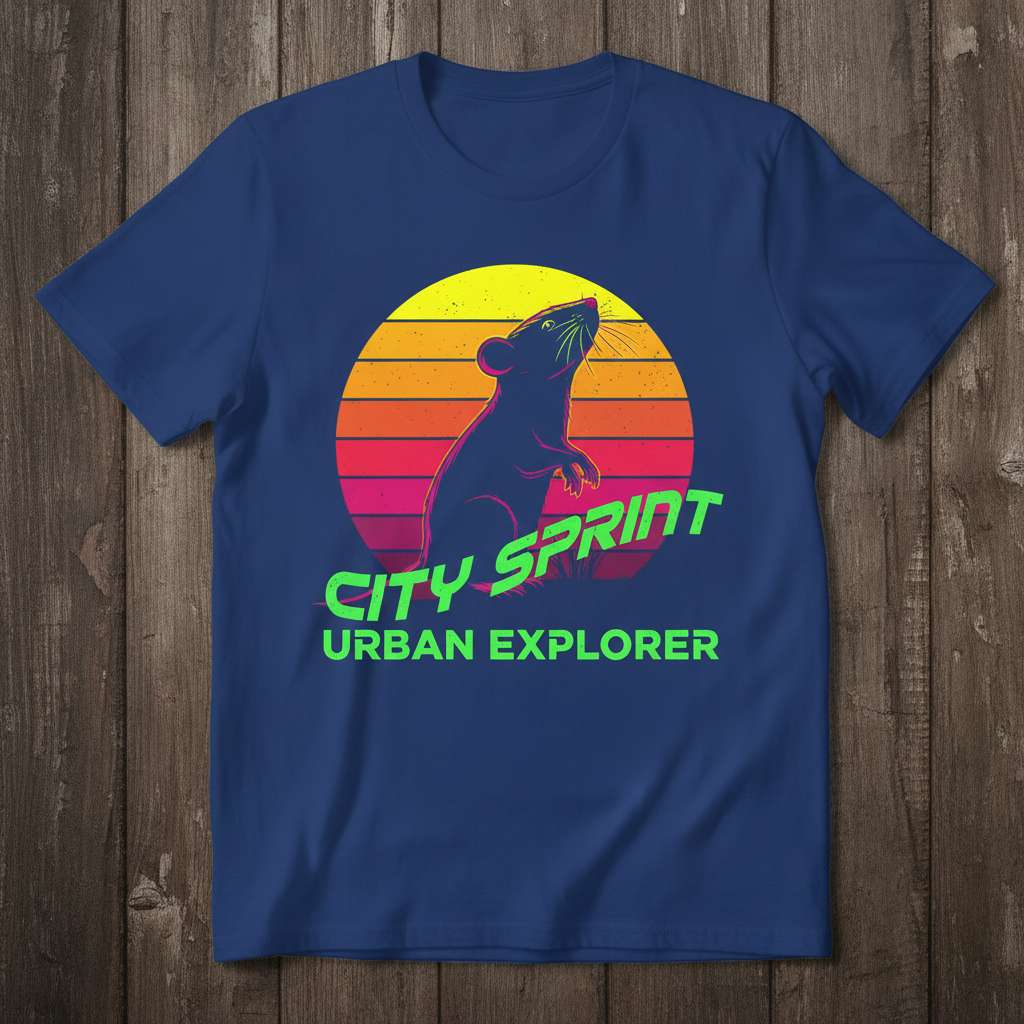 City Sprint Urban Explorer Rat Graphic T-Shirt, Funny Gift Tee