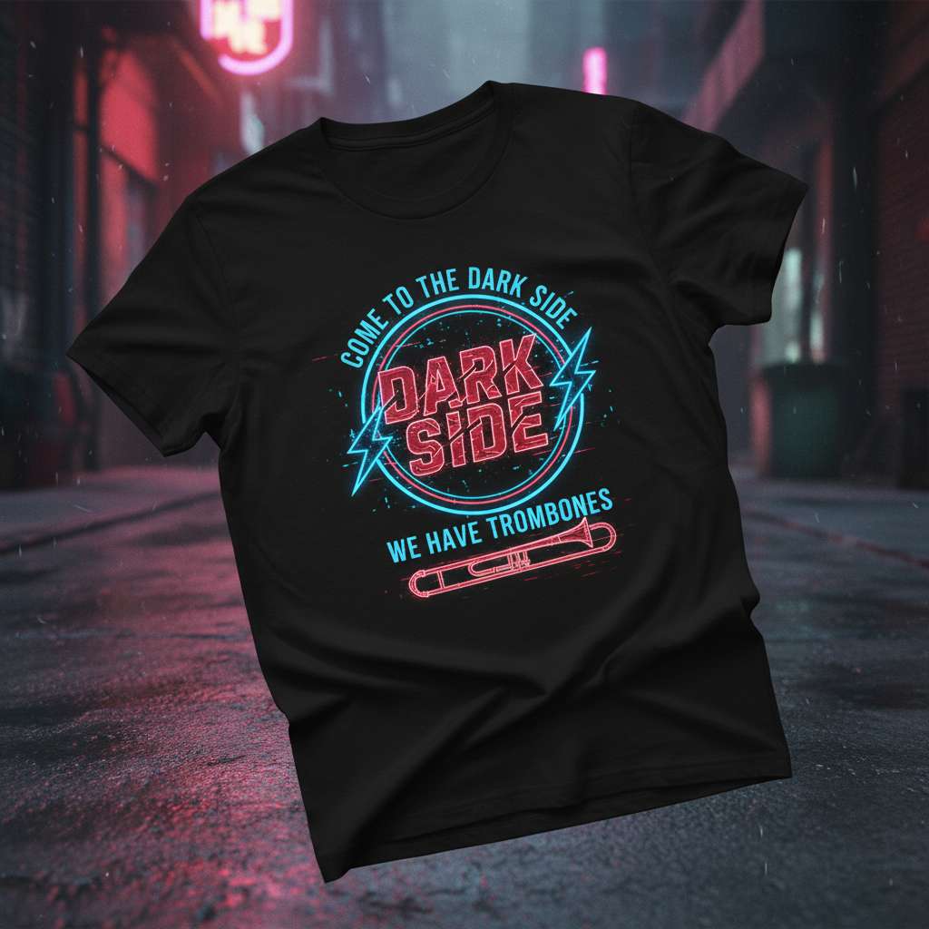 Come To The Dark Side We Have Trombones Graphic T-Shirt, Funny Trombone Tee
