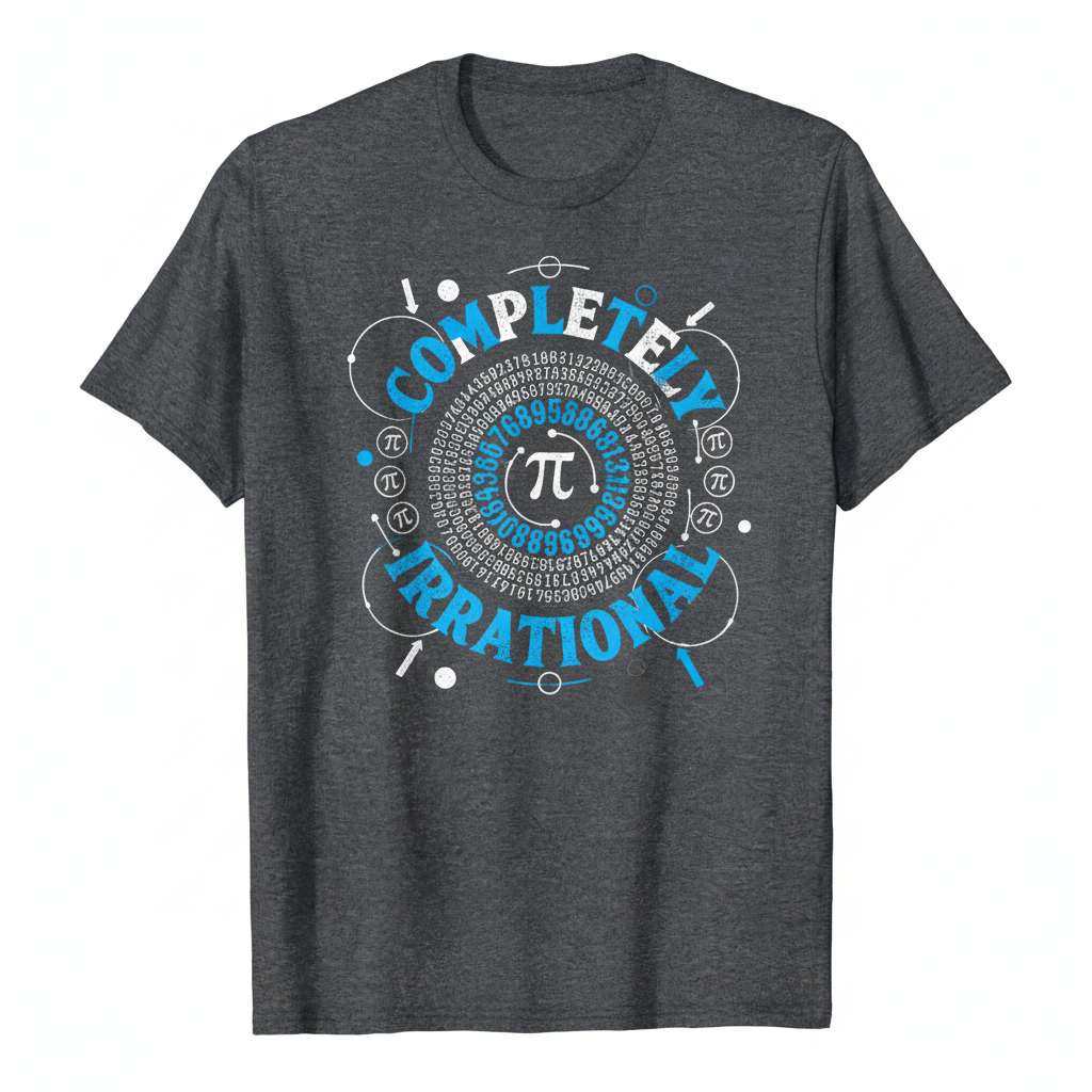 Completely Irrational Funny Pi Day T-Shirt, Math Gift Tee