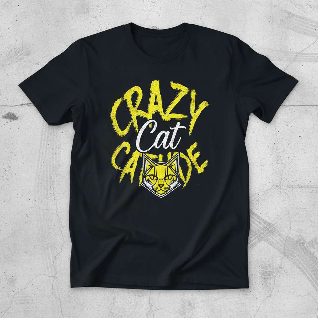 Crazy Cat Lady T-Shirt, Funny Graphic Tee Gift Idea