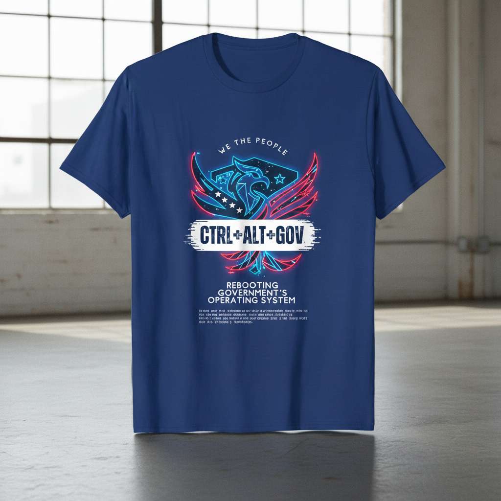 Ctrl+Alt+Gov Rebooting Governments Operating System T-Shirt, Novelty Tee