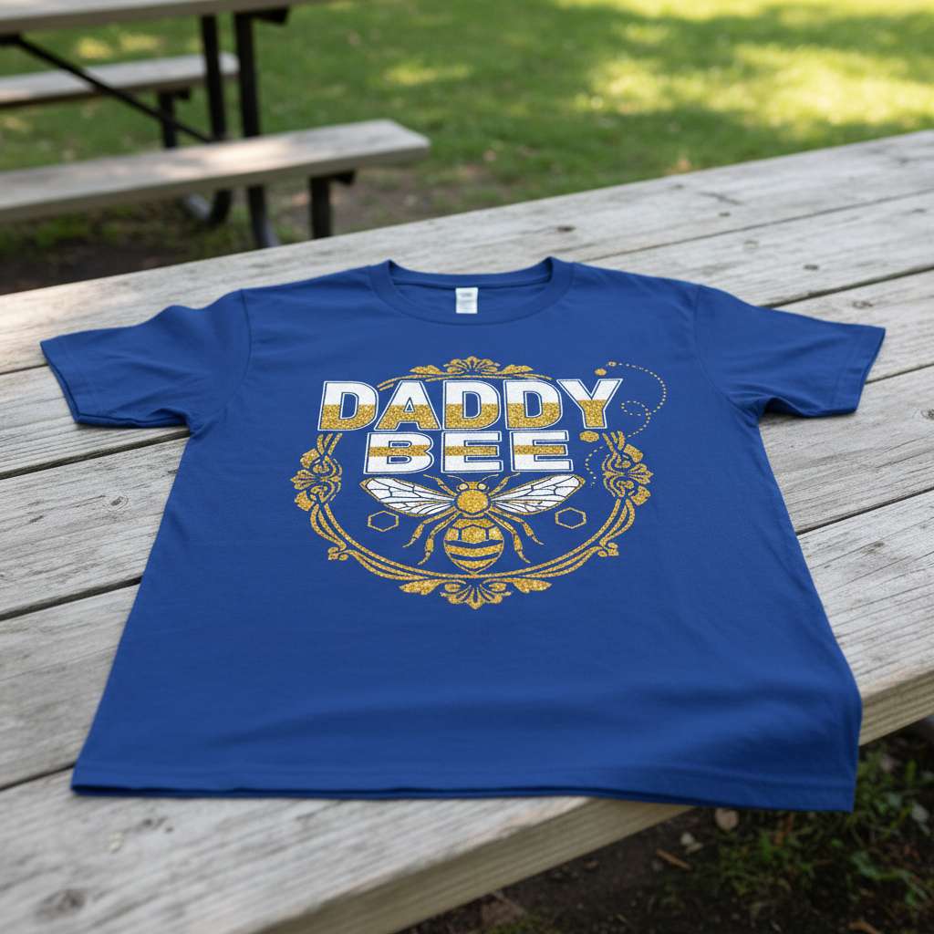 Daddy Bee Graphic T-Shirt, Funny Fathers Day Tee Gift Idea