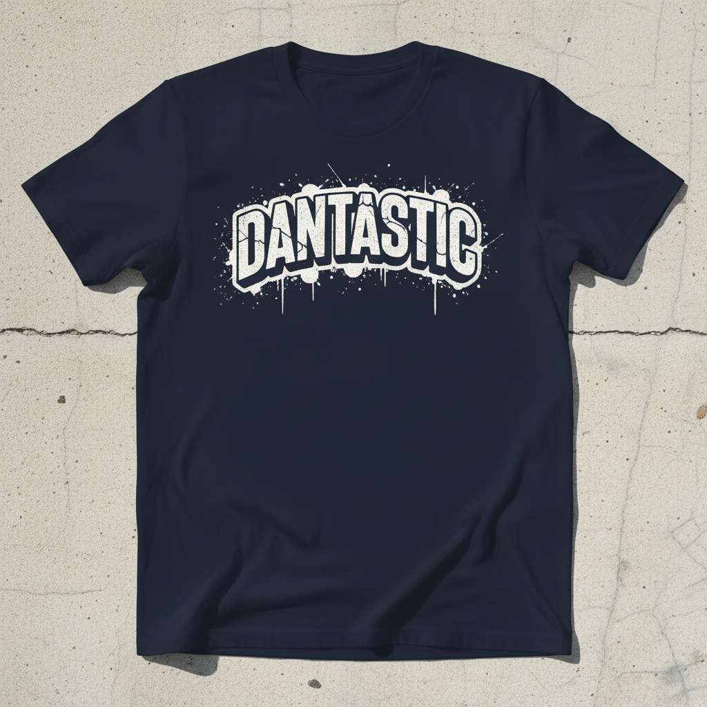 Dantastic Distressed Graffiti T-Shirt, Funny Novelty Graphic Tee Merch Idea