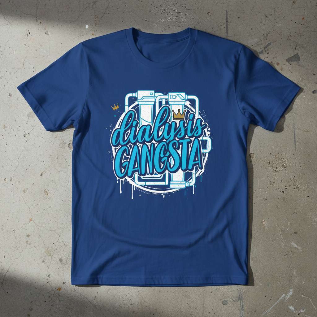 Dialysis Gangsta T-Shirt, Funny Nurse Tee Gift Idea