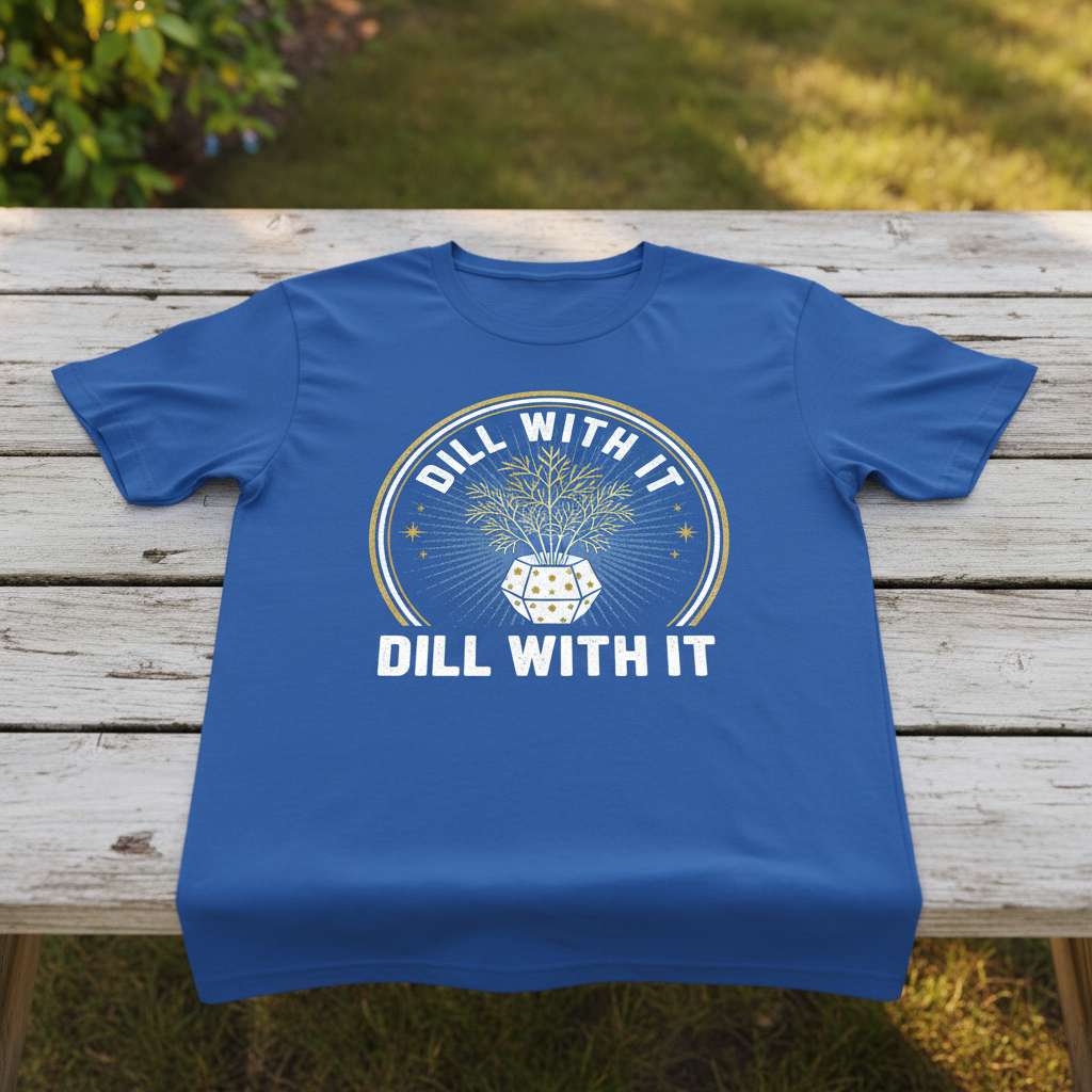 Dill With It Graphic T-Shirt, Funny Gardening Tee Gift Idea