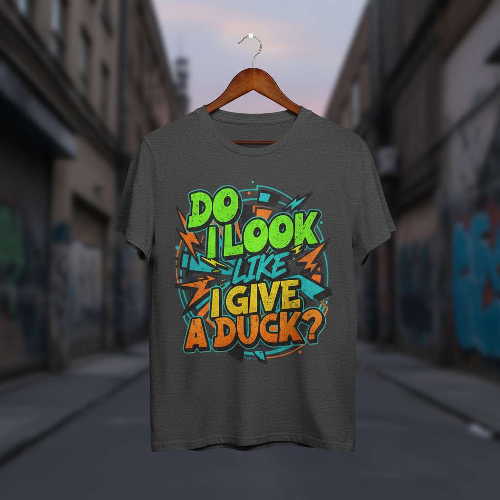 Do I Look Like I Give A Duck T-Shirt, Funny Sarcastic Tee Gift Idea