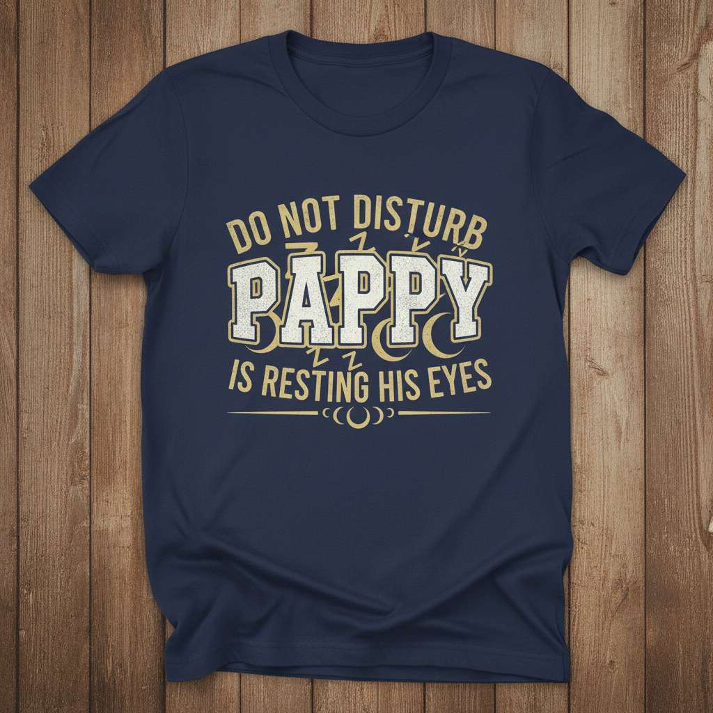 Do Not Disturb Pappy Is Resting His Eyes Graphic T-Shirt, Funny Pappy Tee Gift Idea