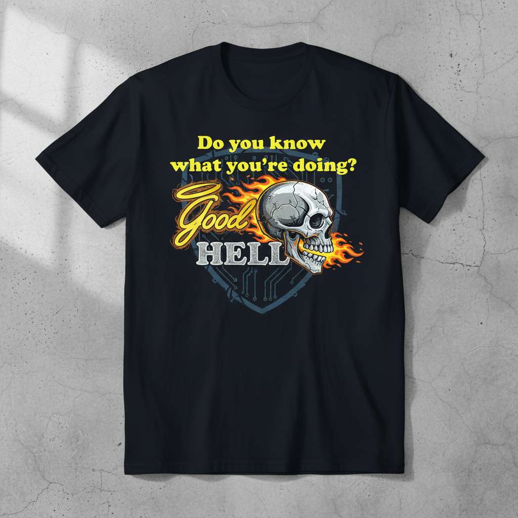 Do You Know What Youre Doing Good Hell Graphic T-Shirt, Funny Skull Tee Gift Idea