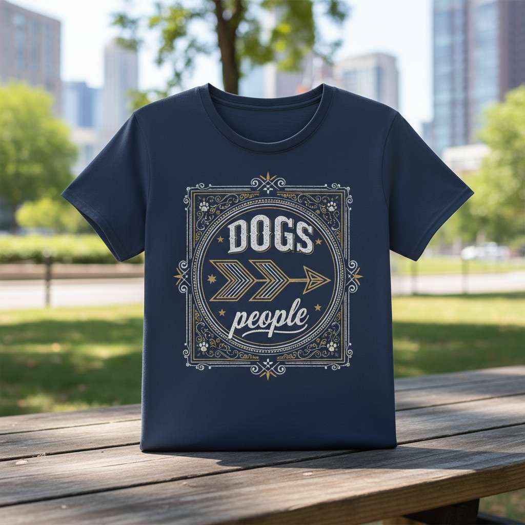 Dogs Prefer People Graphic T-Shirt, Funny Dog Lover Tee Gift Idea
