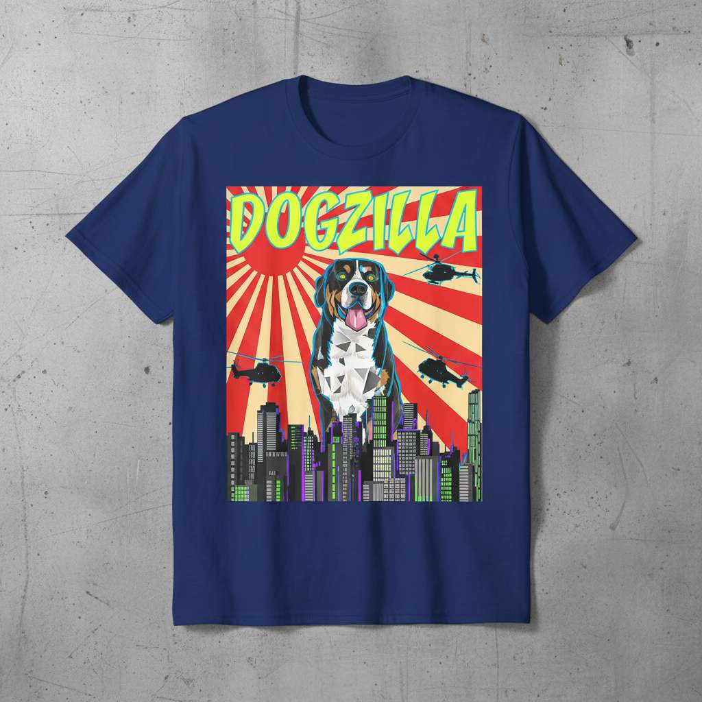 Dogzilla Graphic T-Shirt, Funny Dog Lover Tee Gift Idea