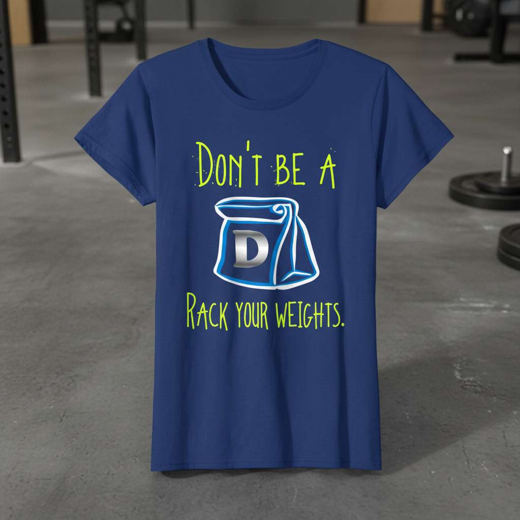 Dont Be A Rack Your Weights Gym T-Shirt, Funny Workout Tee