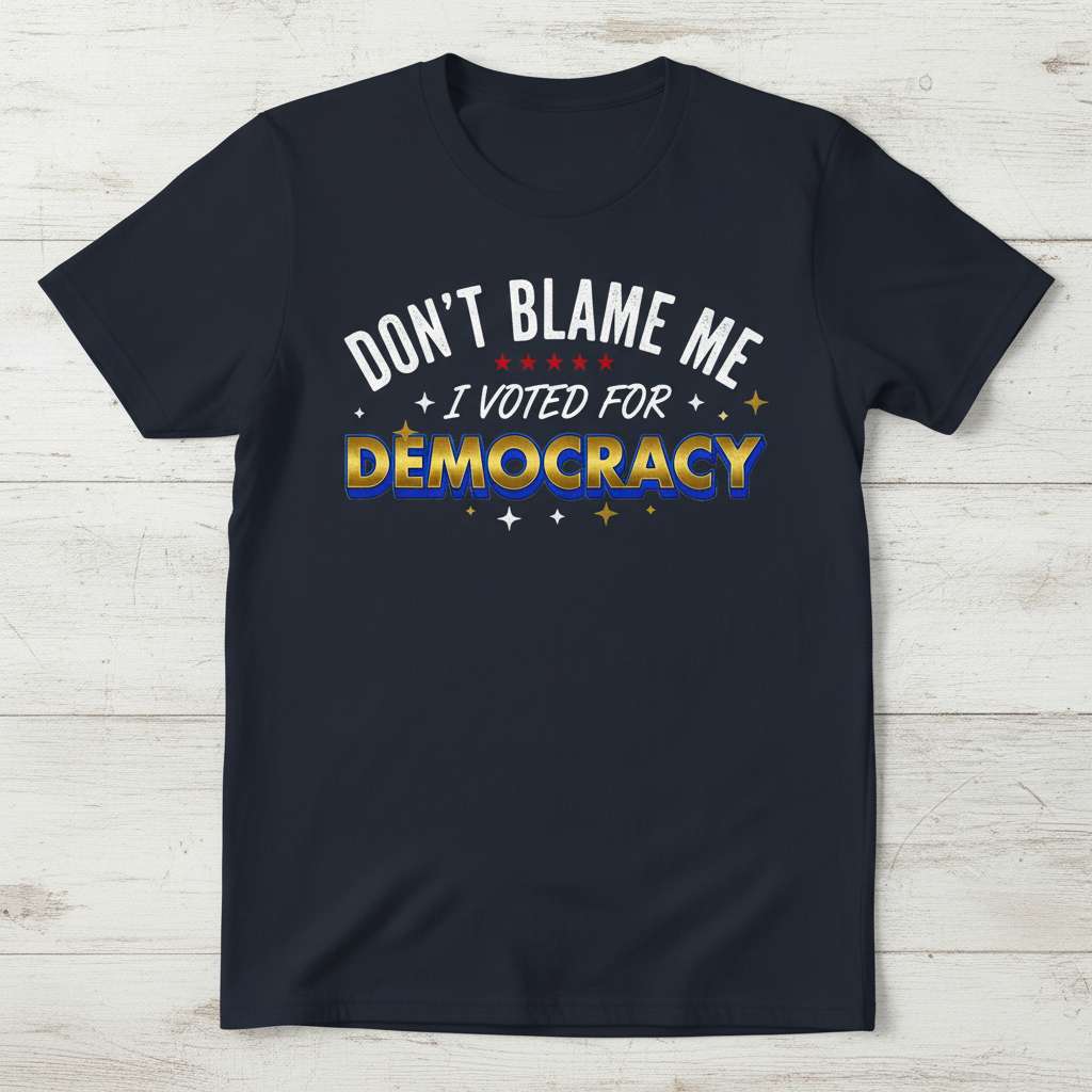 Dont Blame Me I Voted For Democracy T-Shirt, Funny Political Tee Gift Idea