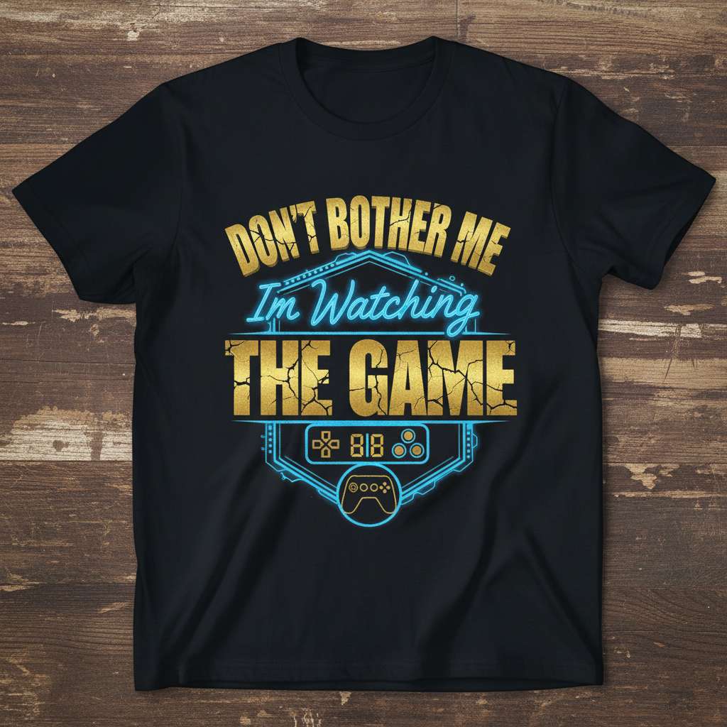 Dont Bother Me Im Watching The Game Graphic T-Shirt, Funny Gamer Tee Gift
