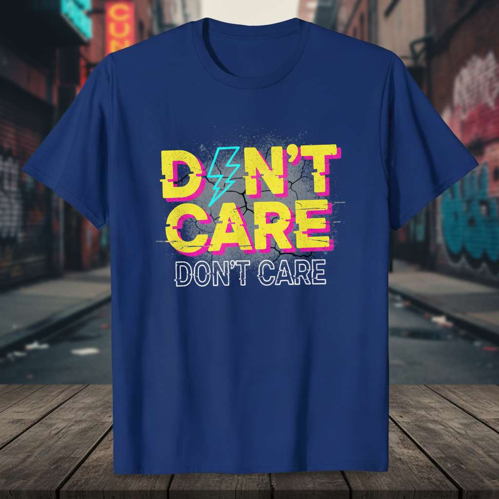 Dont Care Dont Care Graphic T-Shirt, Funny Novelty Tee Gift Idea