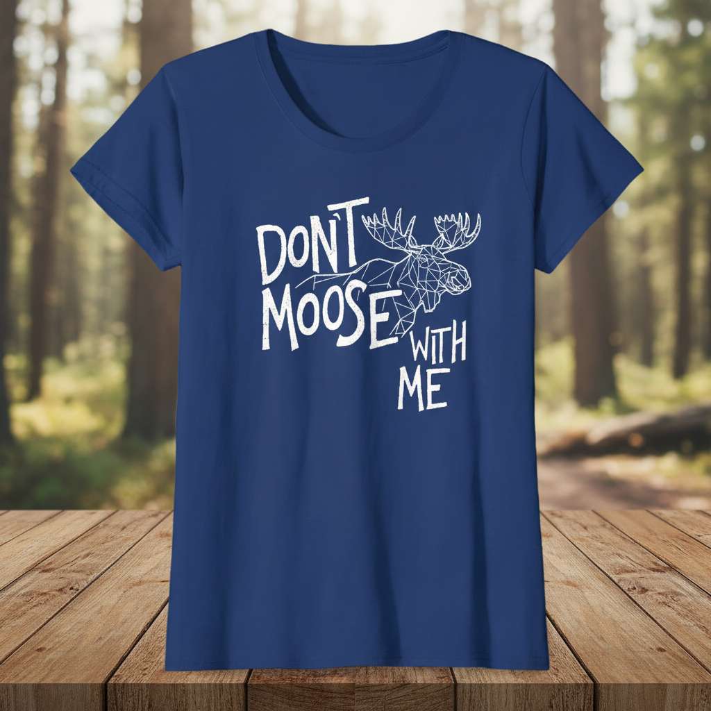Dont Moose With Me Graphic T-Shirt, Funny Moose Tee Gift Idea