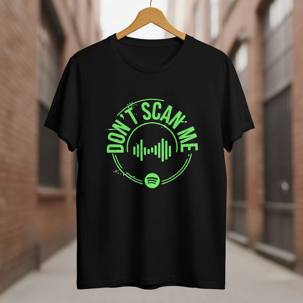 Dont Scan Me Graphic T-Shirt, Funny Spotify Scan Code Tee