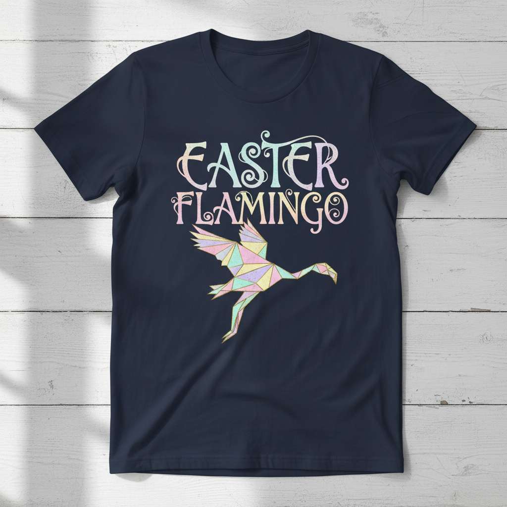 Easter Flamingo T-Shirt, Cute Spring Graphic Tee