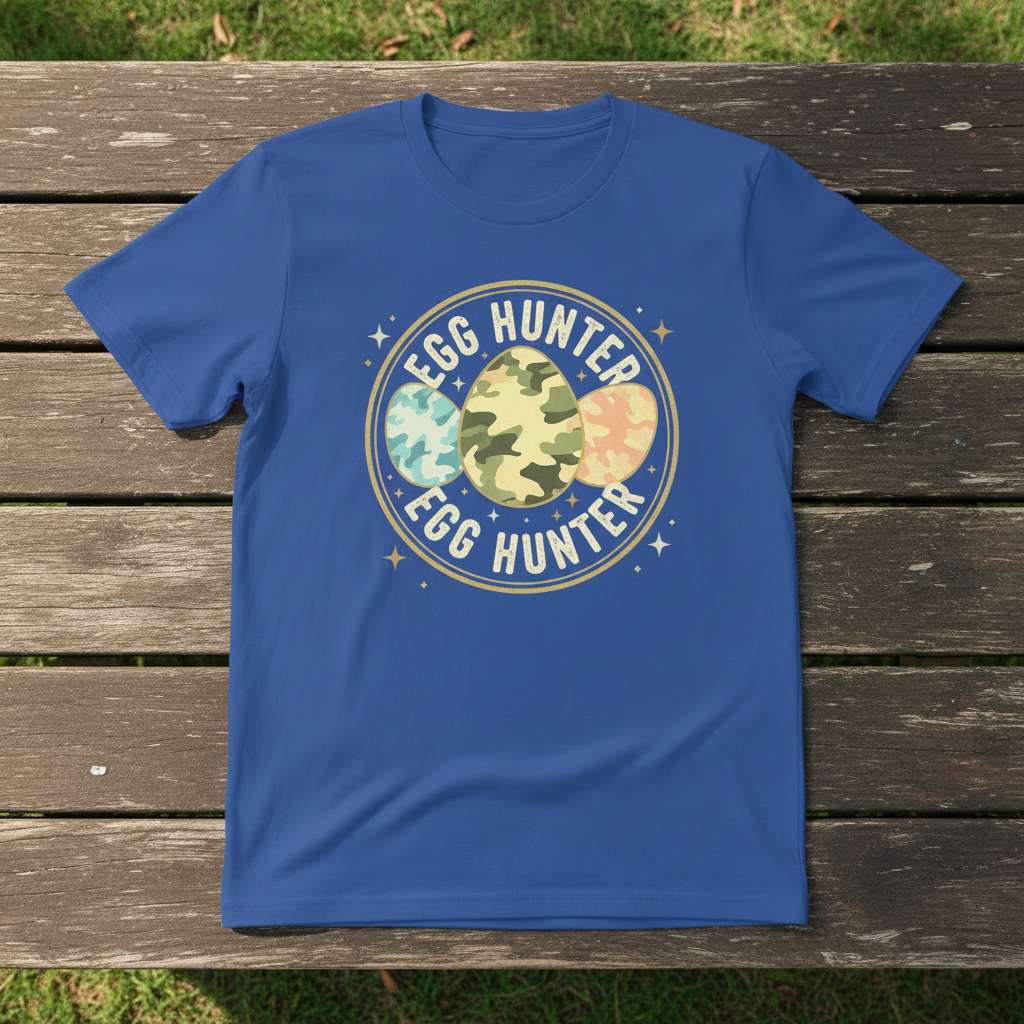 Egg Hunter Graphic T-Shirt, Funny Easter Tee Outfit
