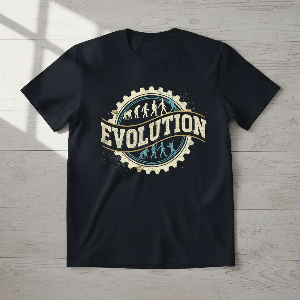 Evolution Funny Graphic T-Shirt, Retro Gift Idea Tee