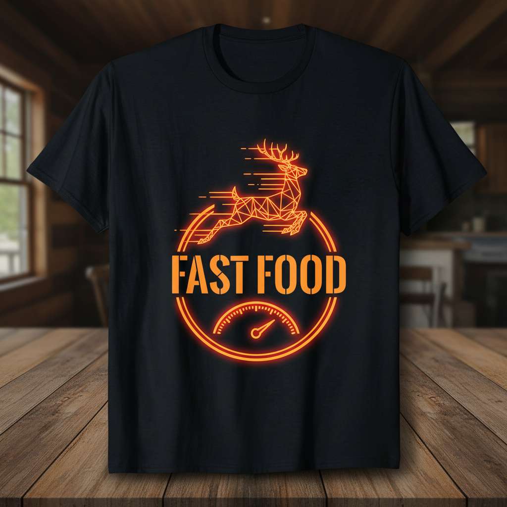 Fast Food Graphic T-Shirt, Hunter Deer Hunting Tee Idea