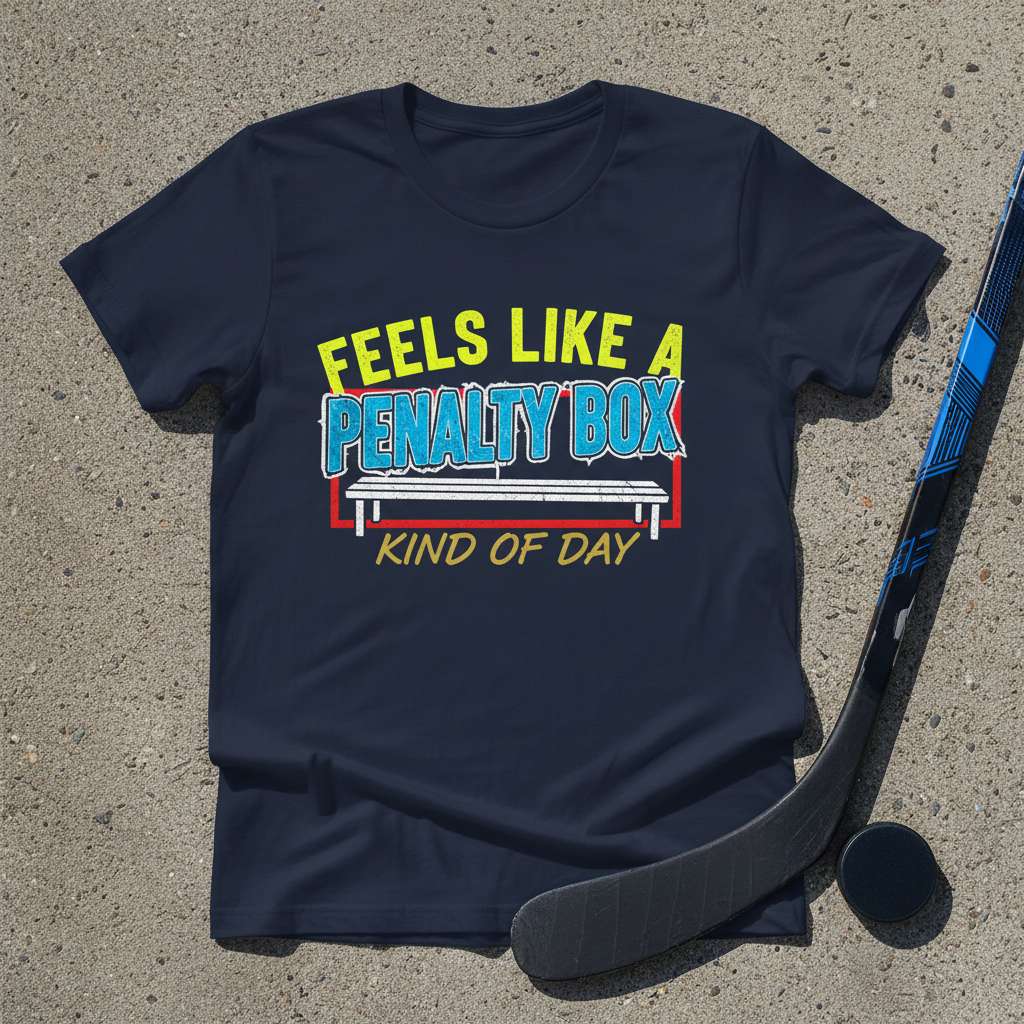 Feels Like A Penalty Box Kind Of Day Hockey T-Shirt, Funny Graphic Tee