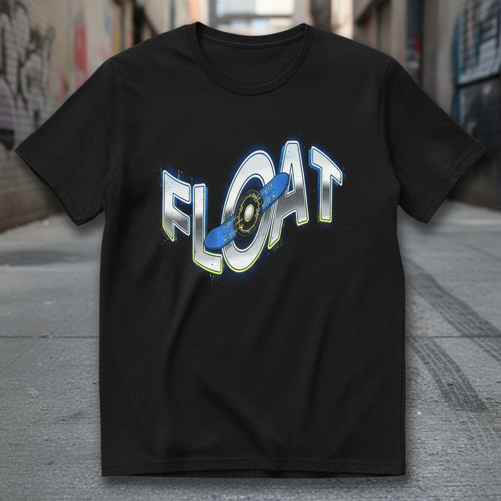 Float Graphic T-Shirt, Electric Skateboard Tee Gift Idea