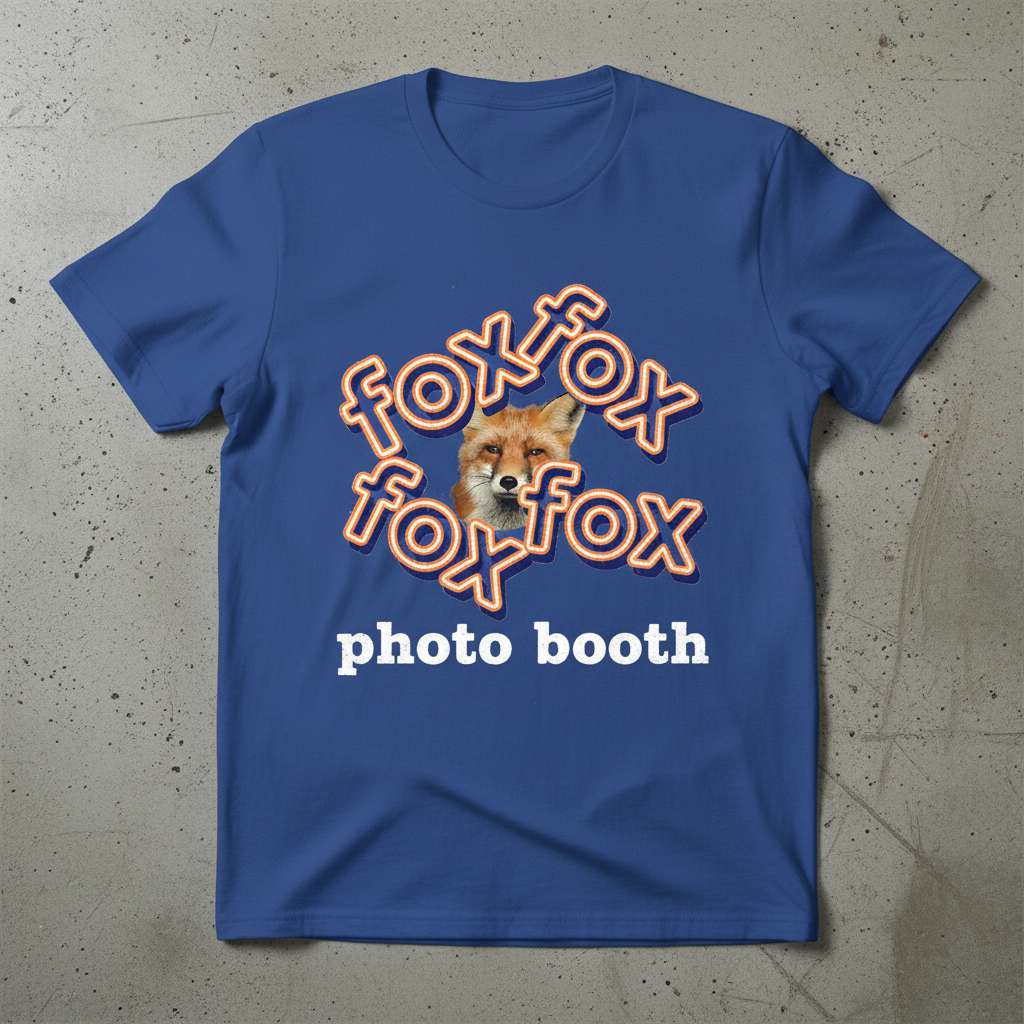 Fox Photo Booth T-Shirt, Cute Fox Graphic Tee Gift Idea
