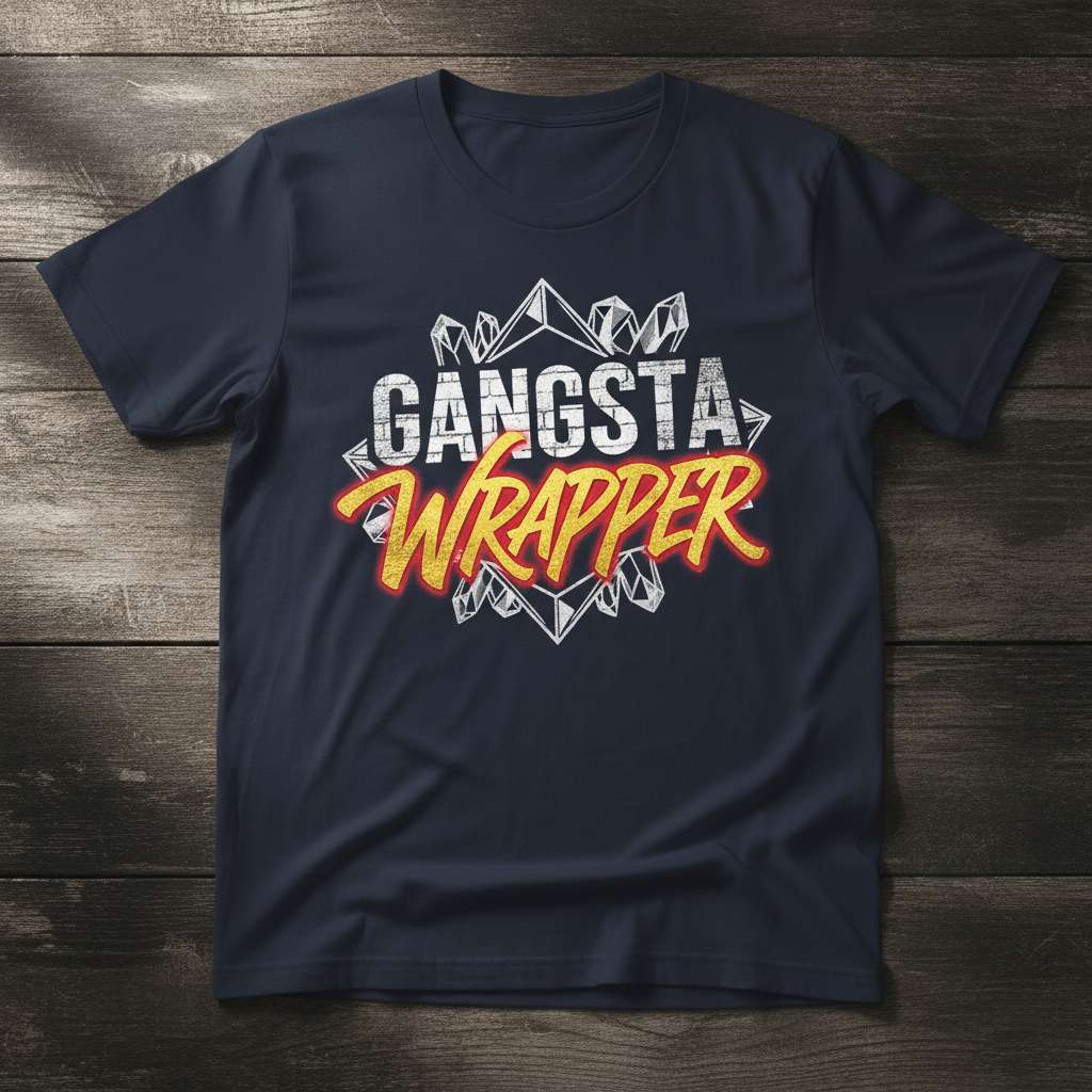 Gangsta Wrapper Graphic T-Shirt, Funny Christmas Tee Gift Idea